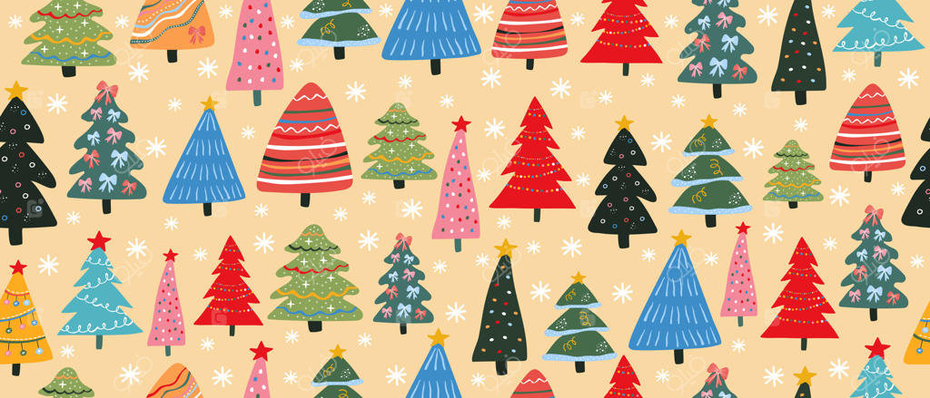 پترن درخت کریسمس رنگارنگ برای