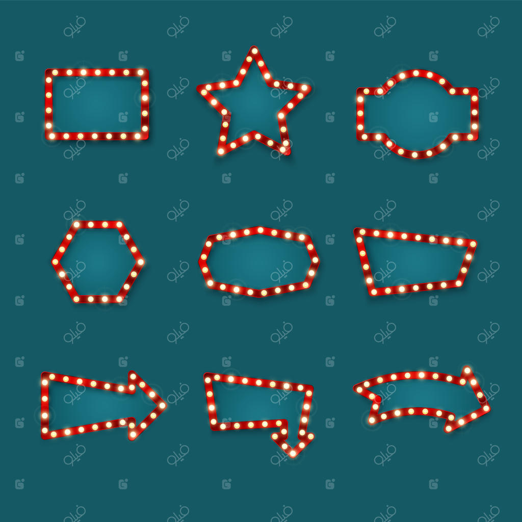 الگوهای بنر رترو با فضای متن: تابلوها و برچسب‌های فلش با اشکال هندسی. طراحی و تصویرسازی