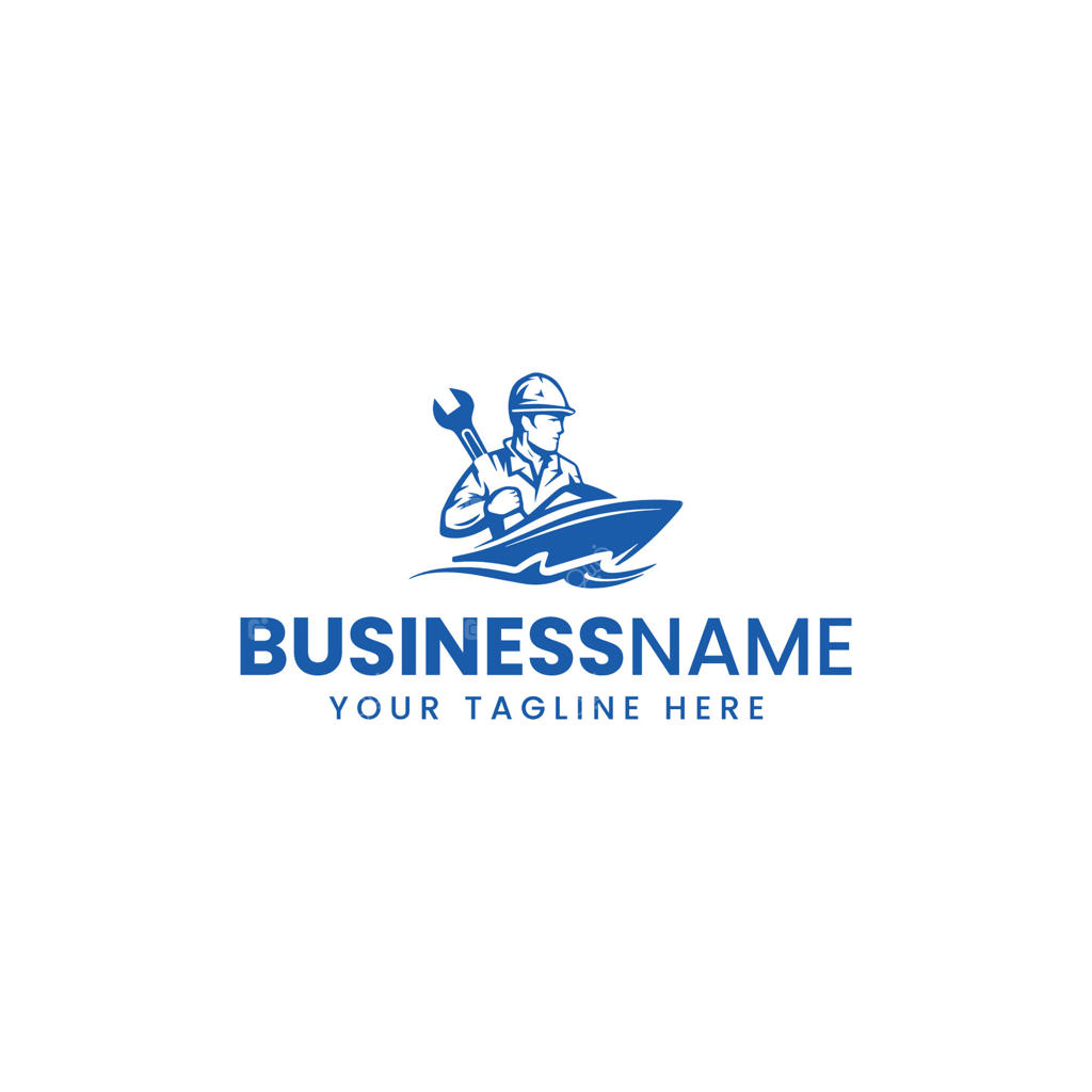 طراحی لوگوی مکانیک کشتی و قایق تفریحی