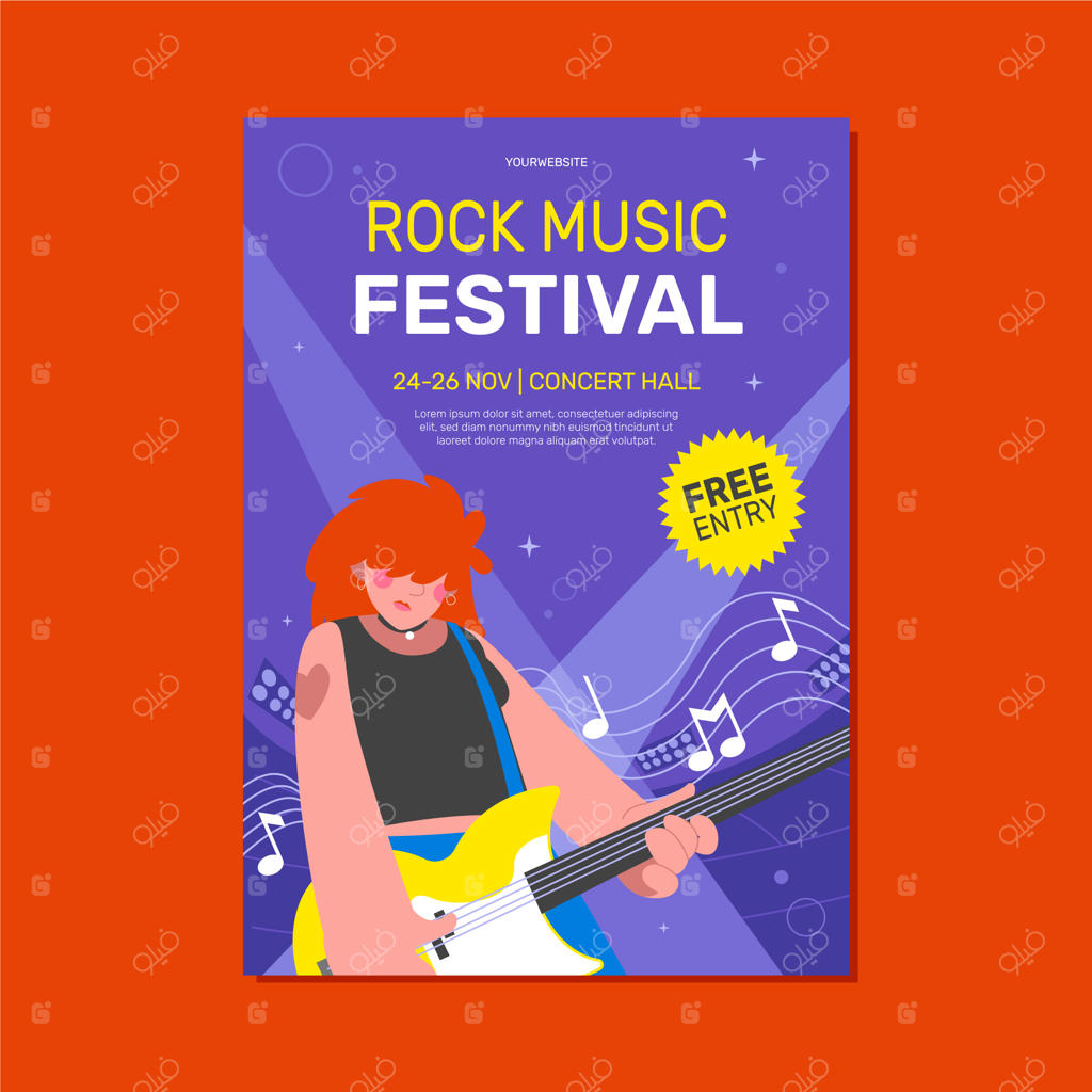 الگوی پوستر کنسرت موسیقی