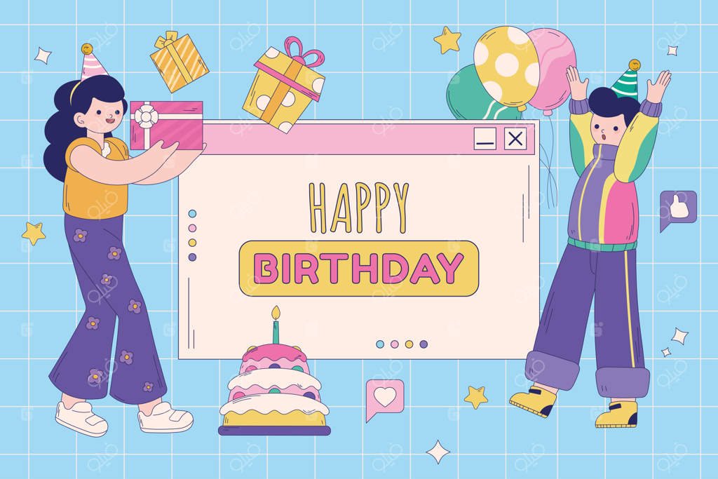 مردم و کارت تبریک تولد