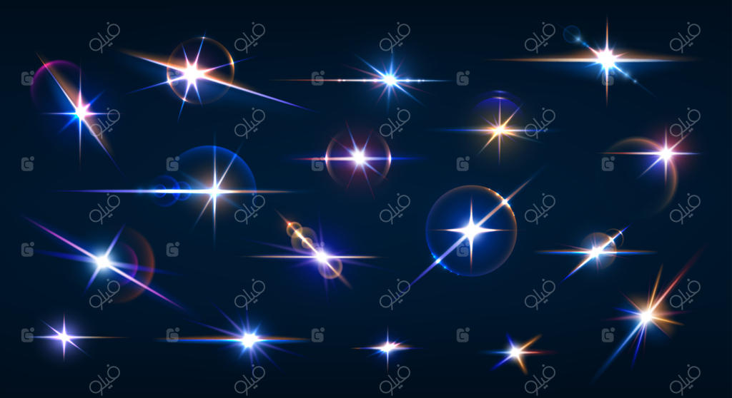 افکت‌های درخشش، نورهای درخشان و تابان