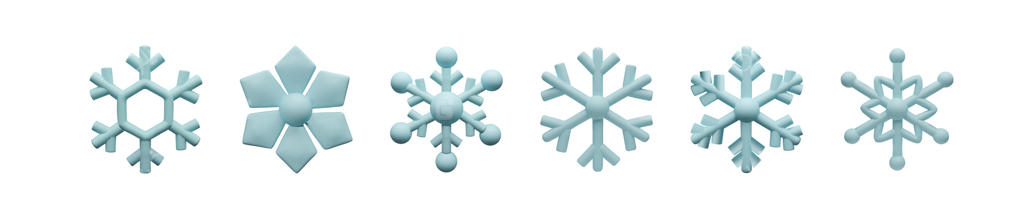 وکتور حرفه‌ای طرح‌های منحصر‌به‌فرد دانه برف برای تزیینات زمستانی