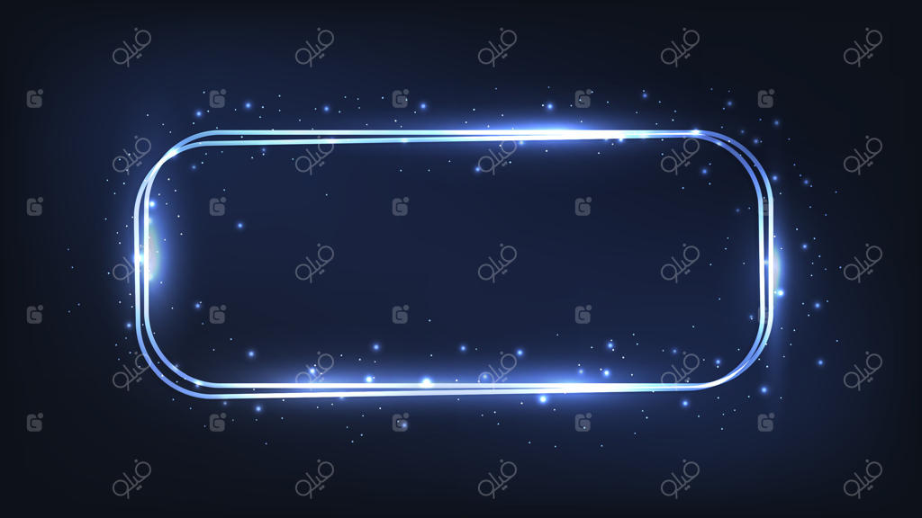 قاب مستطیلی گرد دوبل نئونی