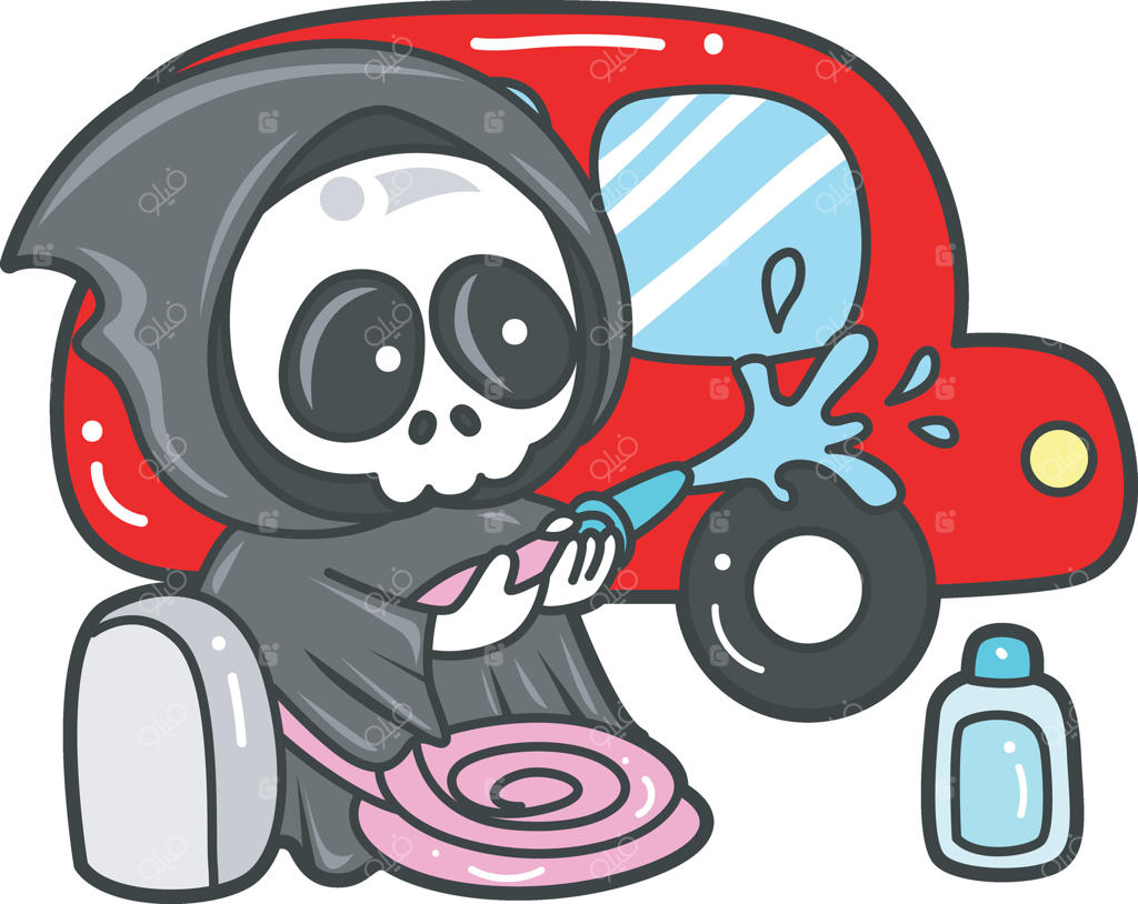 تمیز کردن جمجمه ماشین: عناصر بامزه فرشته مرگ.