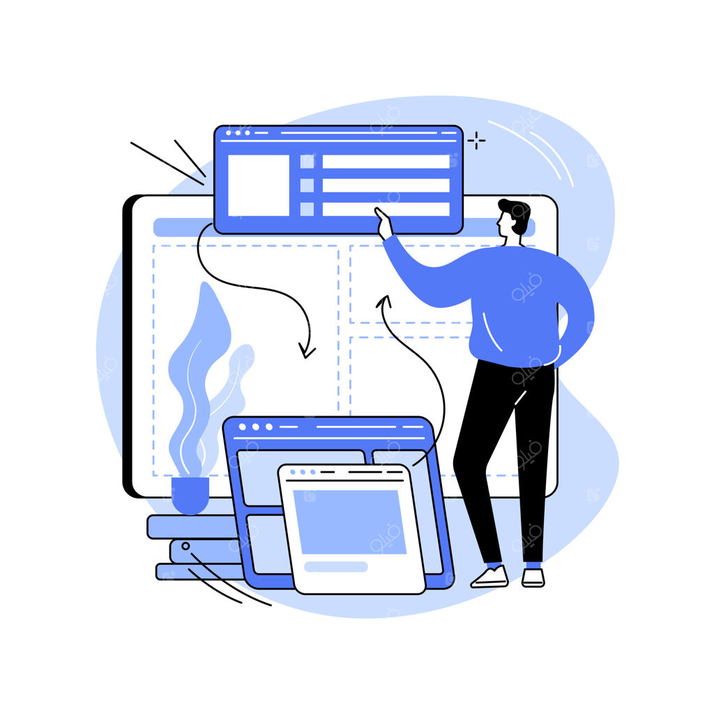 تصویرسازی وکتور مفهوم انتزاعی توسعه فرانت‌‌اند