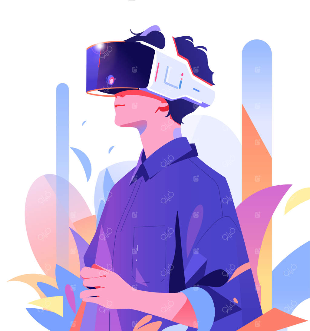 تجربه عینک‌های واقعیت مجازی توسط جوانان