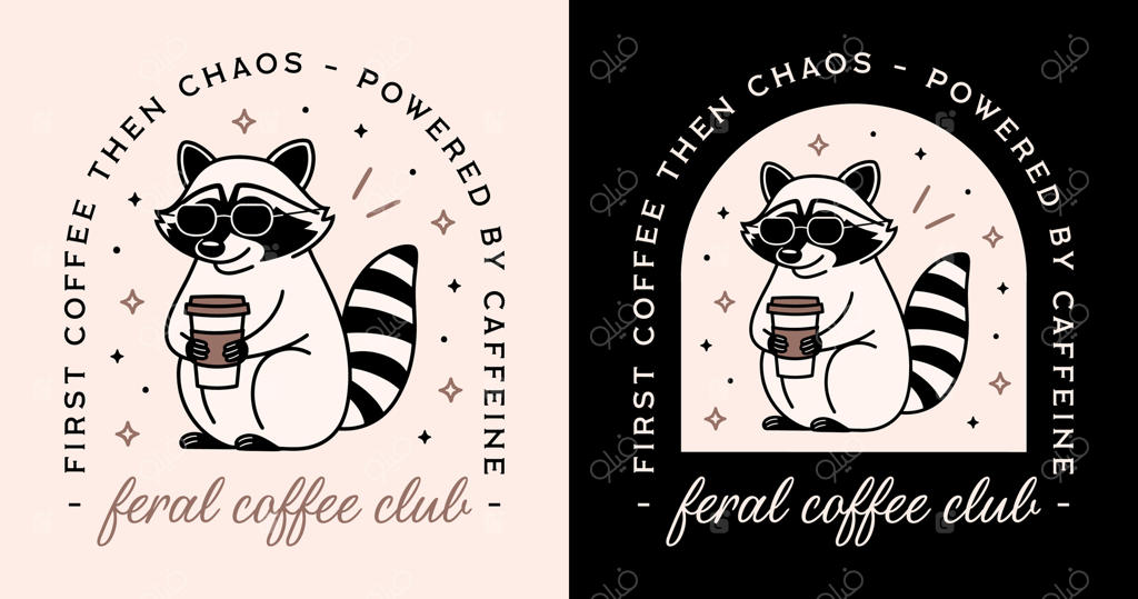 طراحی پیراهن با طرح راکون بامزه و دوست‌داشتنی برای کافه‌بازهای عاشق کافئین؛ نقل‌قول‌های خنده‌دار مخصوص دختران عجیب و غریب؛ پوستر و چاپ قابل‌پرینت با استایل رترو و زیبایی‌شناسی دخترانه؛ سرگرم‌کننده و مناسب دوست‌داران حیوانات وحشی و خانگی!