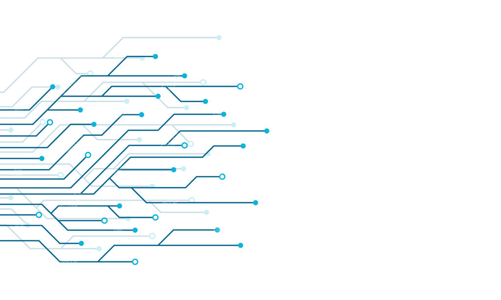 وکتور بنر و پس‌زمینه انتزاعی تکنولوژی با طرح مدار الکترونیکی و استایل آینده‌نگرانه