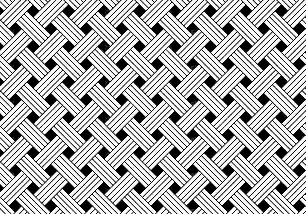 پس‌زمینه‌ای با الگوی سیاه و سفید هندسی. بافت مدرن و شیک از خطوط هندسی انتزاعی.