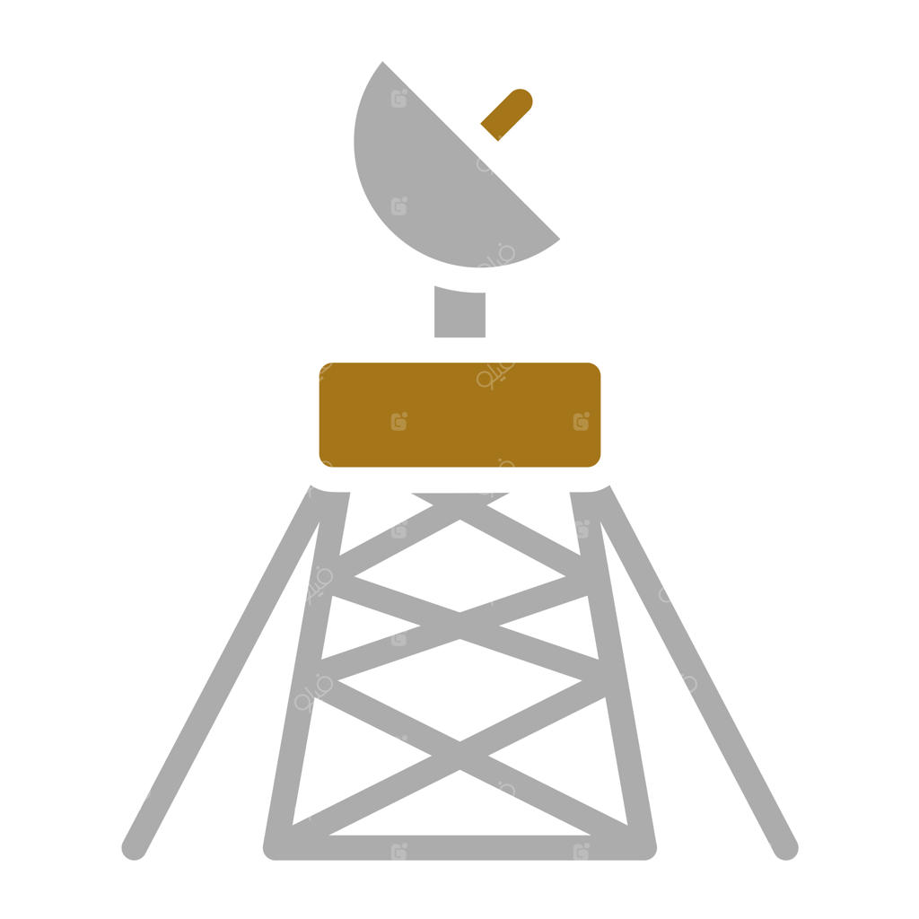 طرح وکتور دکل ماهواره به سبک آیکون