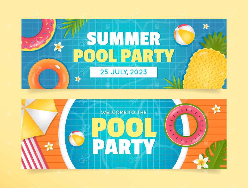 طرح قالب مهمانی استخر