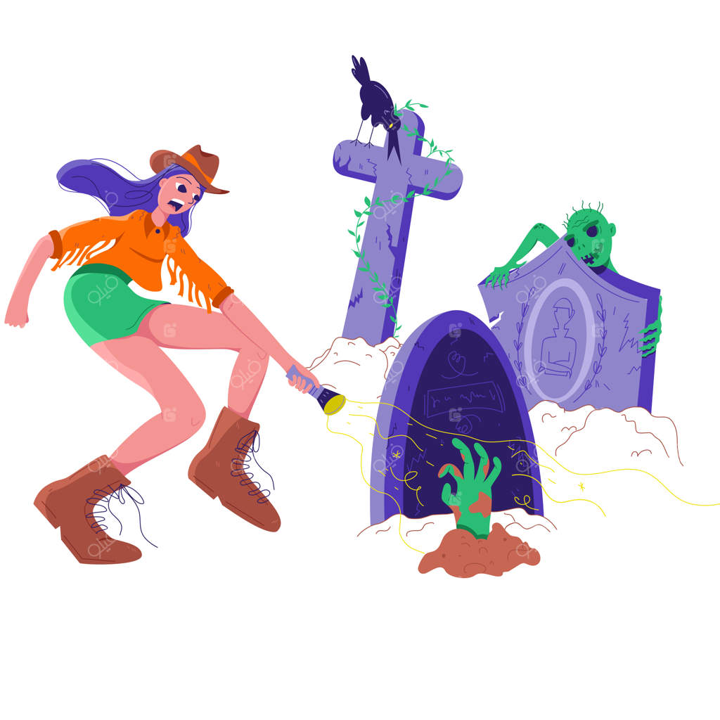 شب در قبرستان