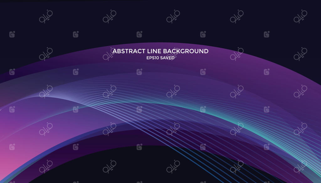 پس‌زمینه با خطوط موج‌دار، الگوی خطی انتزاعی