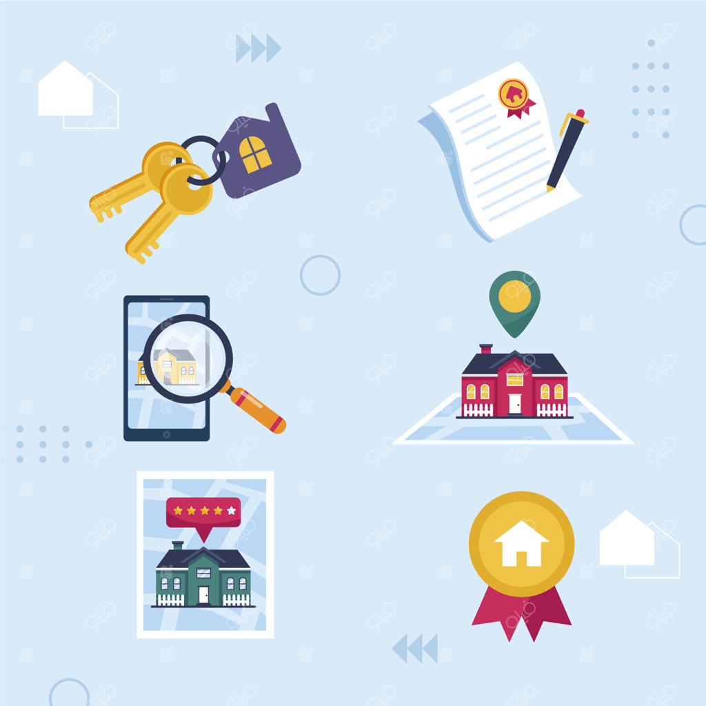 مجموعه عناصر املاک و مستغلات تخت