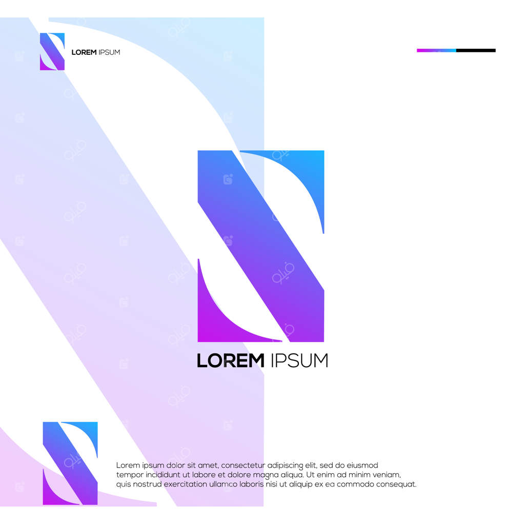 طراحی لوگوی مدرن با حرف S