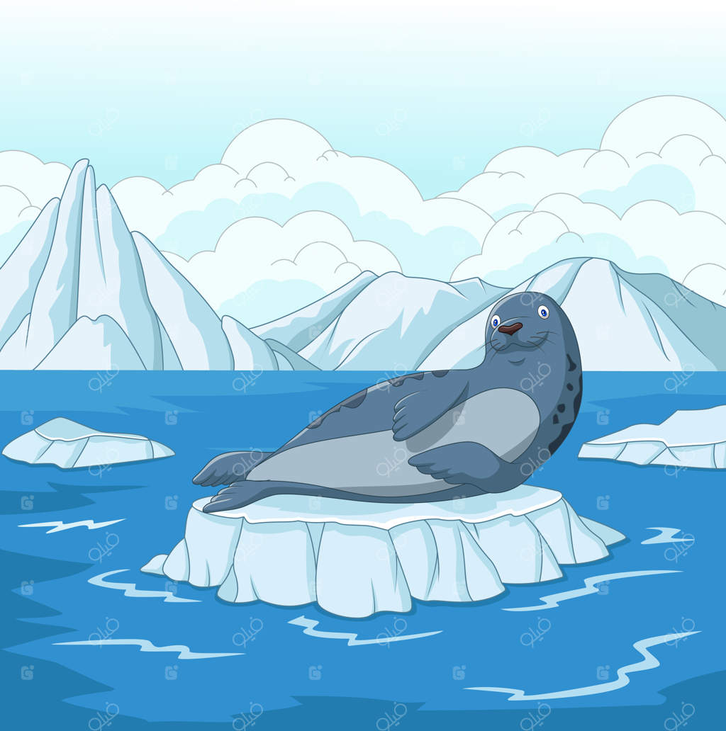 فُک کارتونی روی تکه یخی