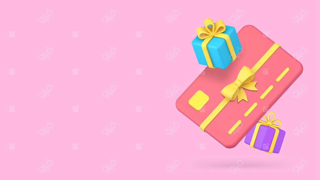 تصویر بنر هدیه و پاداش کارت اعتباری و بانکی با فضای خالی برای متن