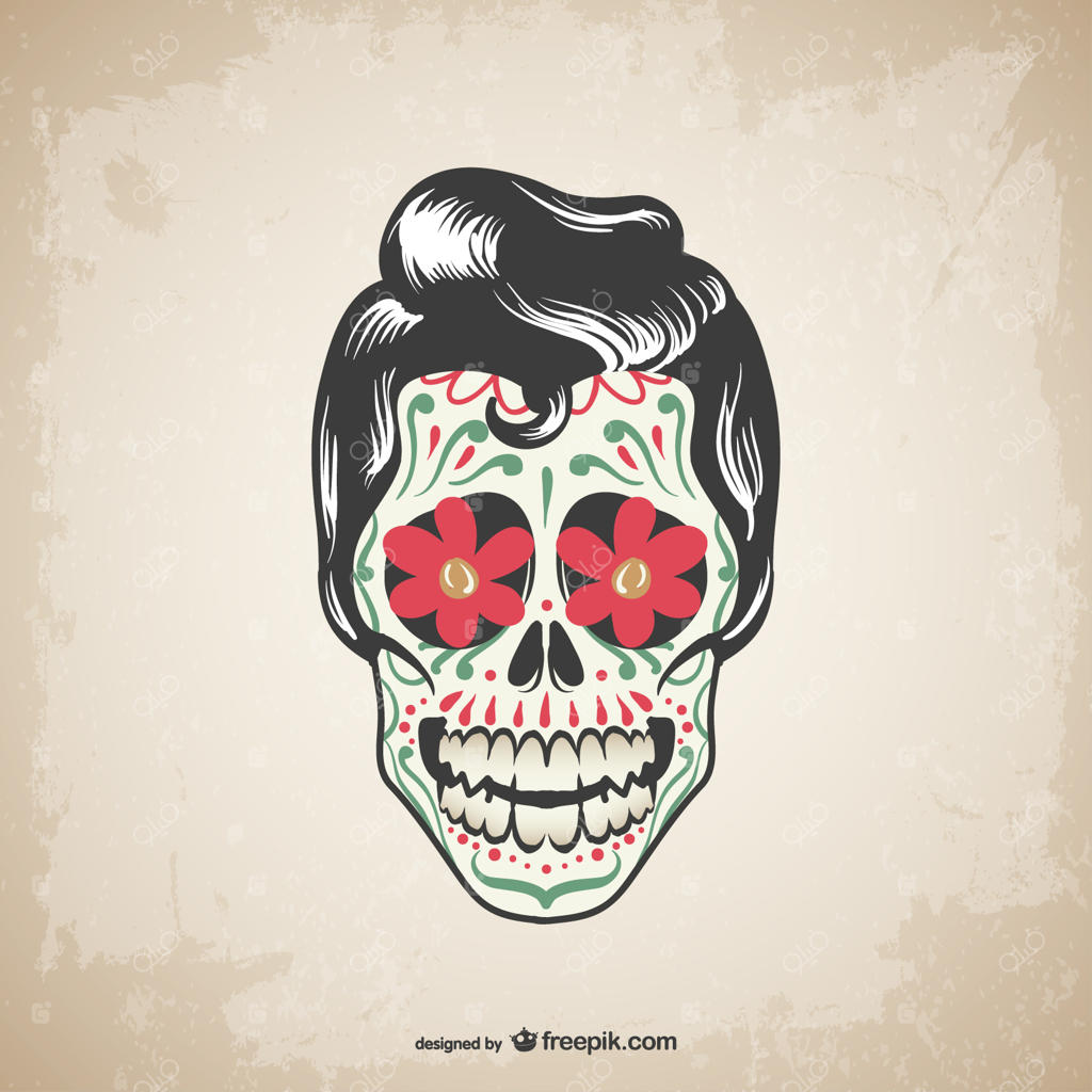 خالکوبی جمجمه مکزیکی مردانه