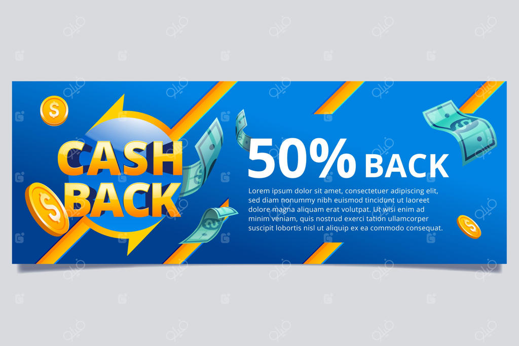 قالب بنر تخفیف نقدی