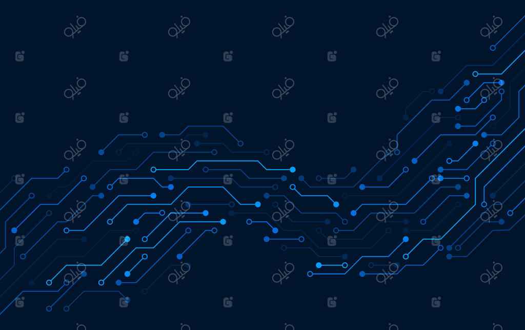 تصویر وکتور برد مدار و پس‌زمینه فناوری پیشرفته