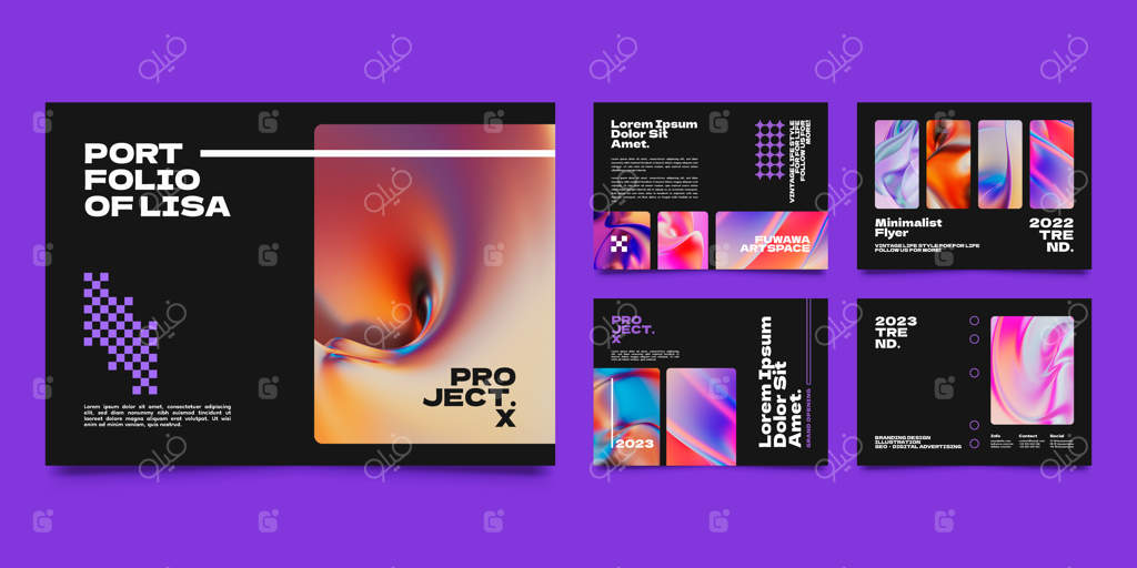 قالب پورتفولیو با طراحی تخت