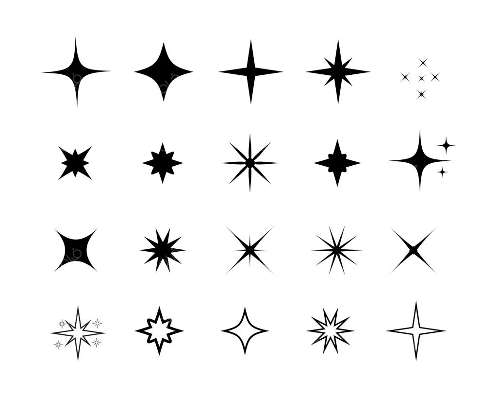 مجموعه فایل‌های SVG ستاره‌های درخشان