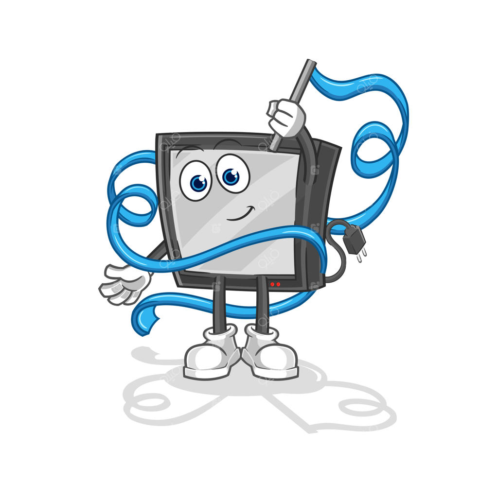 تصویر کارتونی نماد ژیمناستیک ریتمیک تلویزیون