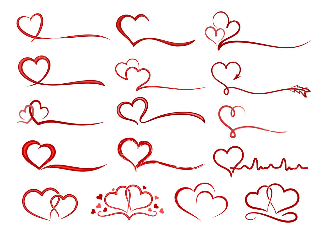 مجموعه‌ای از قلب و گل با نوشته‌ی «عشق» در پایین