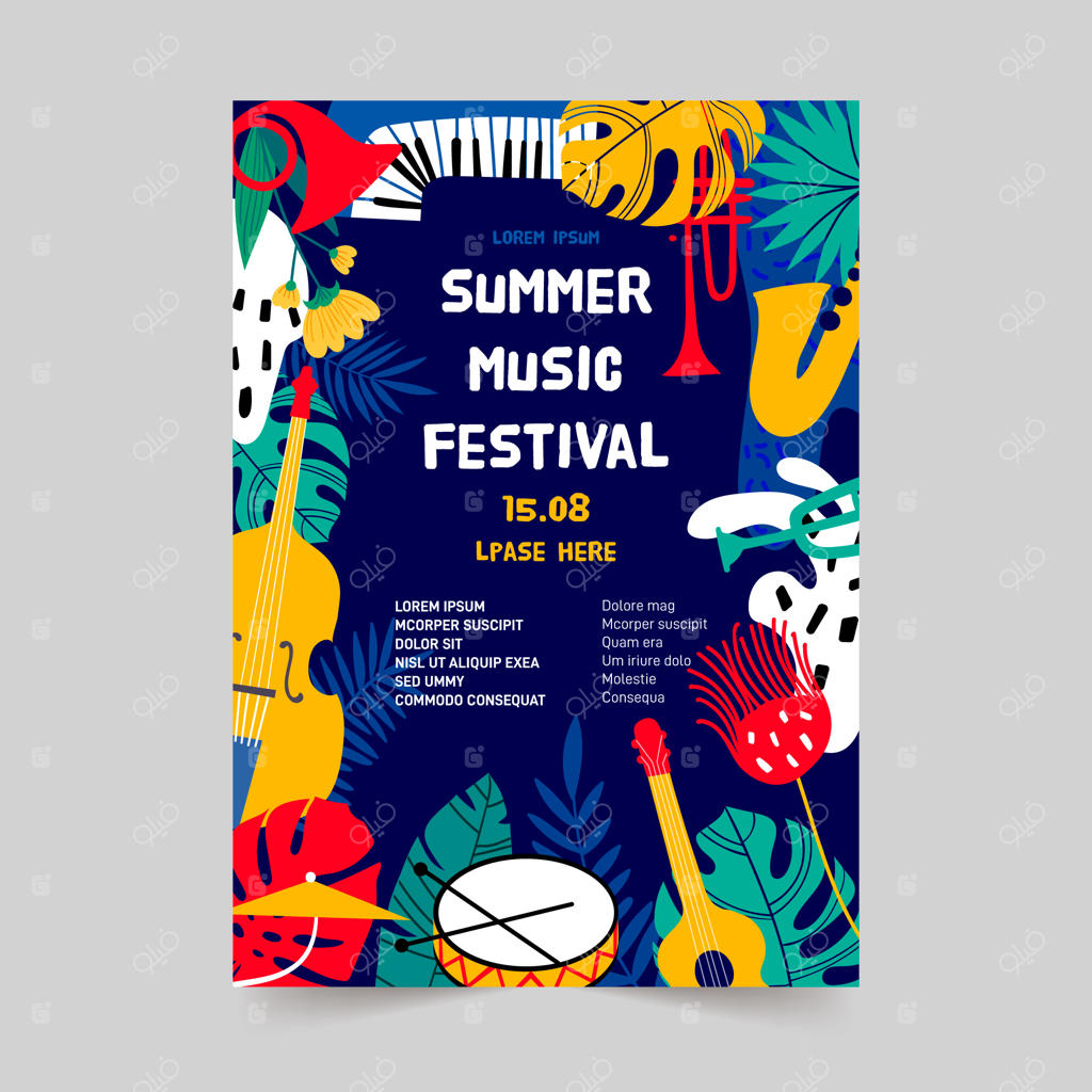 قالب پوستر موسیقی