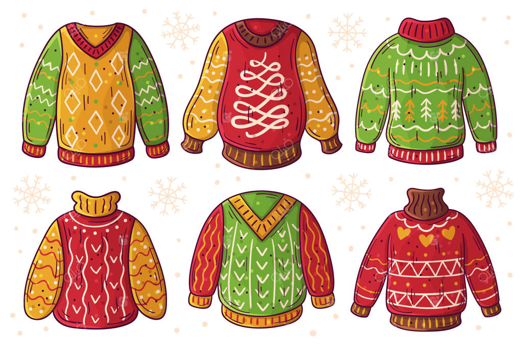 مجموعه‌ای از پلیورهای زشت با طراحی دستی