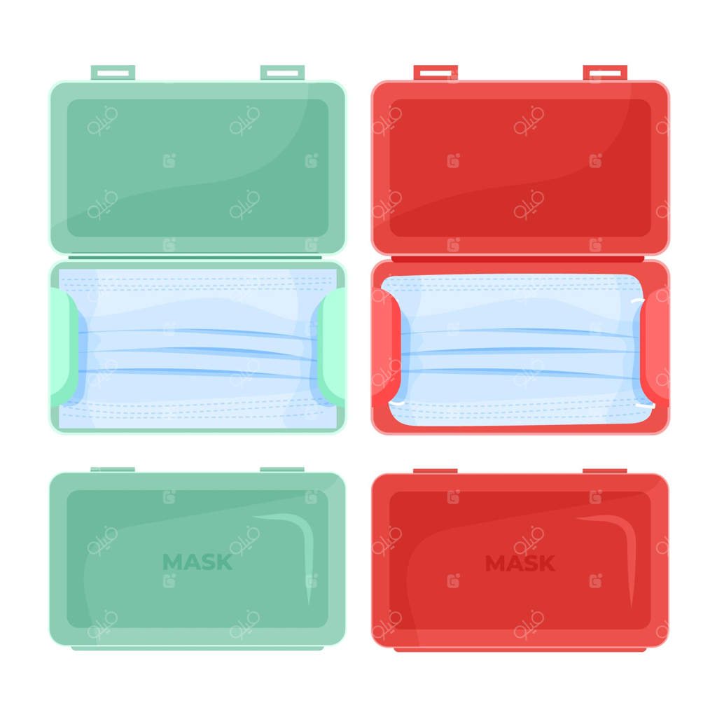 مجموعه جعبه‌های نگهداری ماسک با طراحی تخت