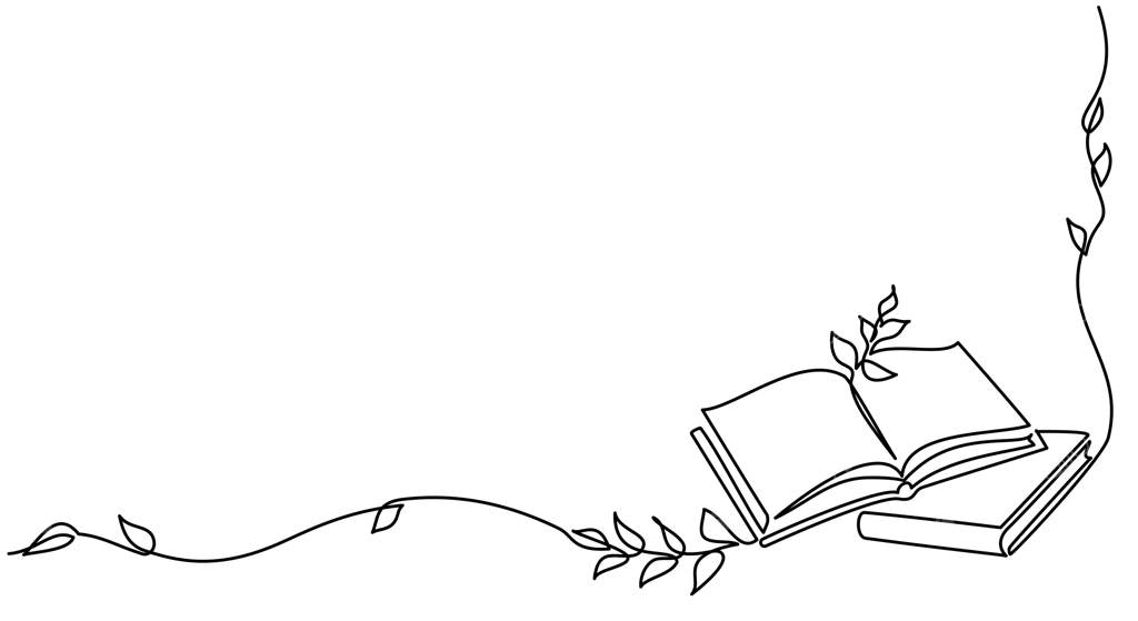 کتاب باز با قاب شاخه‌های برگ - طراحی یک‌خطی پیوسته برای آموزش و دانش