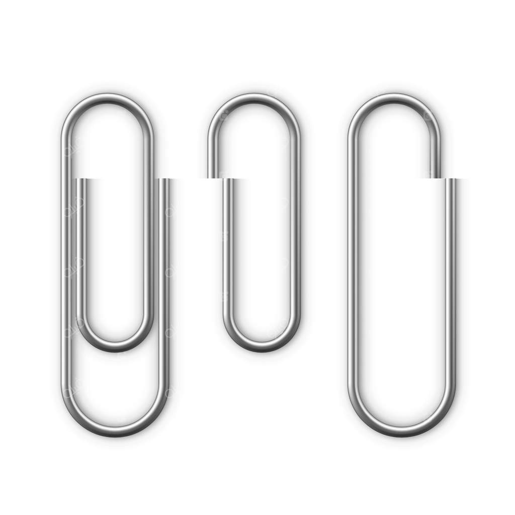 نمونه واقعی گیره کاغذ با سایه. آیکون گیره کاغذ. اتصال مدارک کاری. تصویرسازی