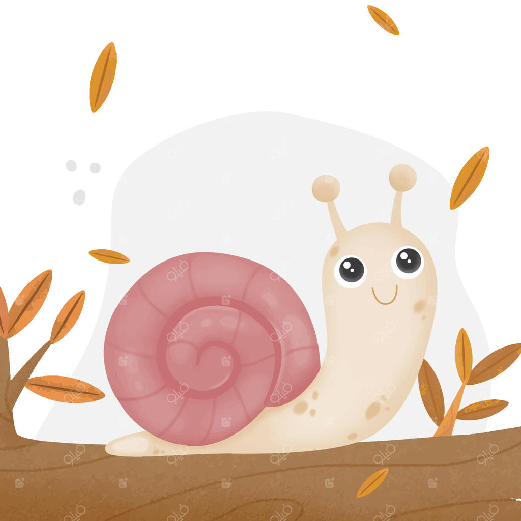 سلام به تصویر حلزون پاییزی حیوان باغ