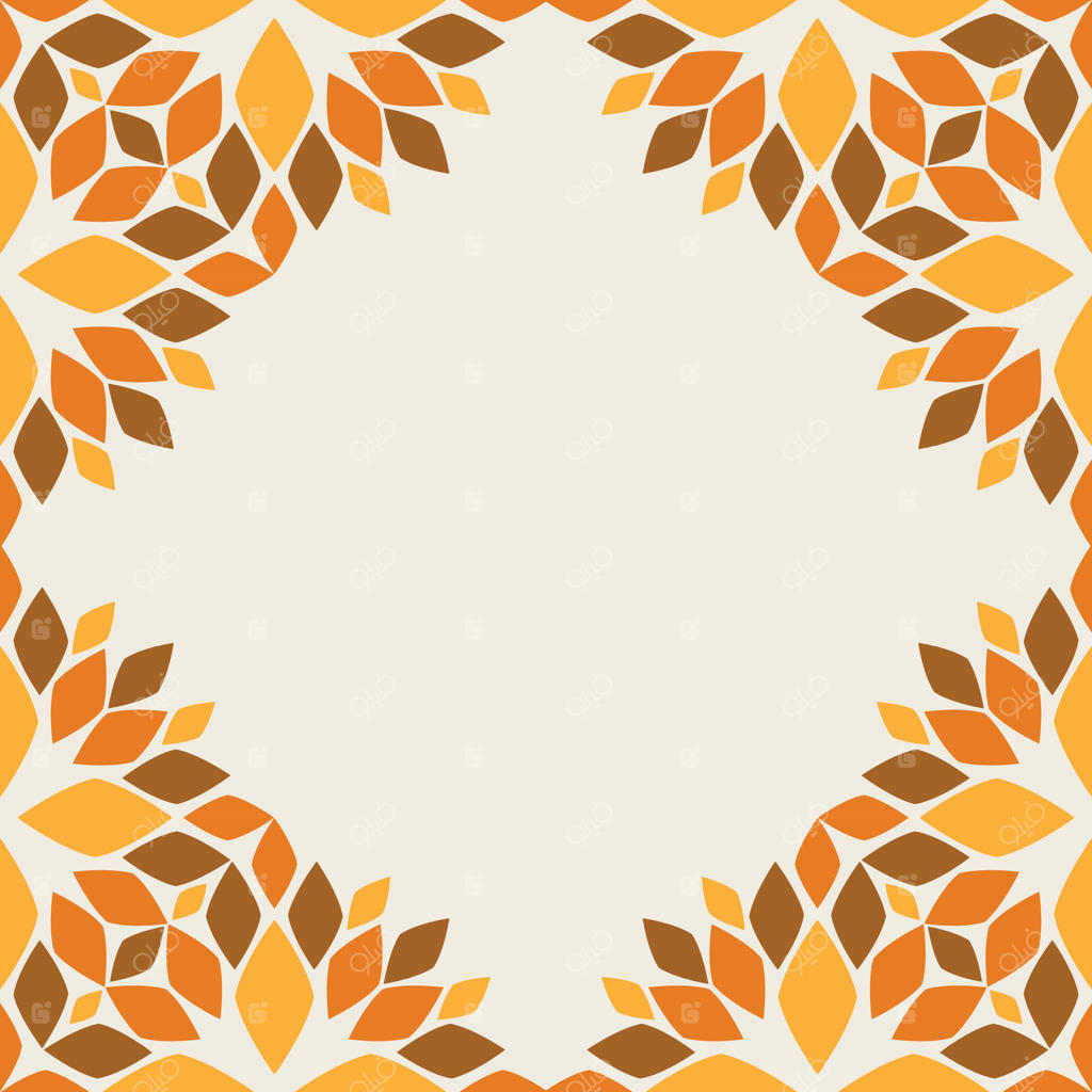 حاشیه تزئینی با گل‌های زرد