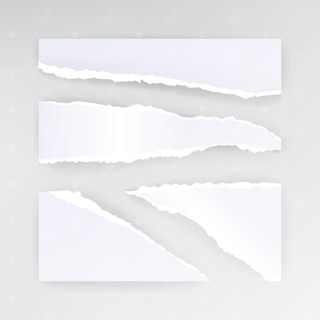 زمینه سفید کاغذ پاره شده