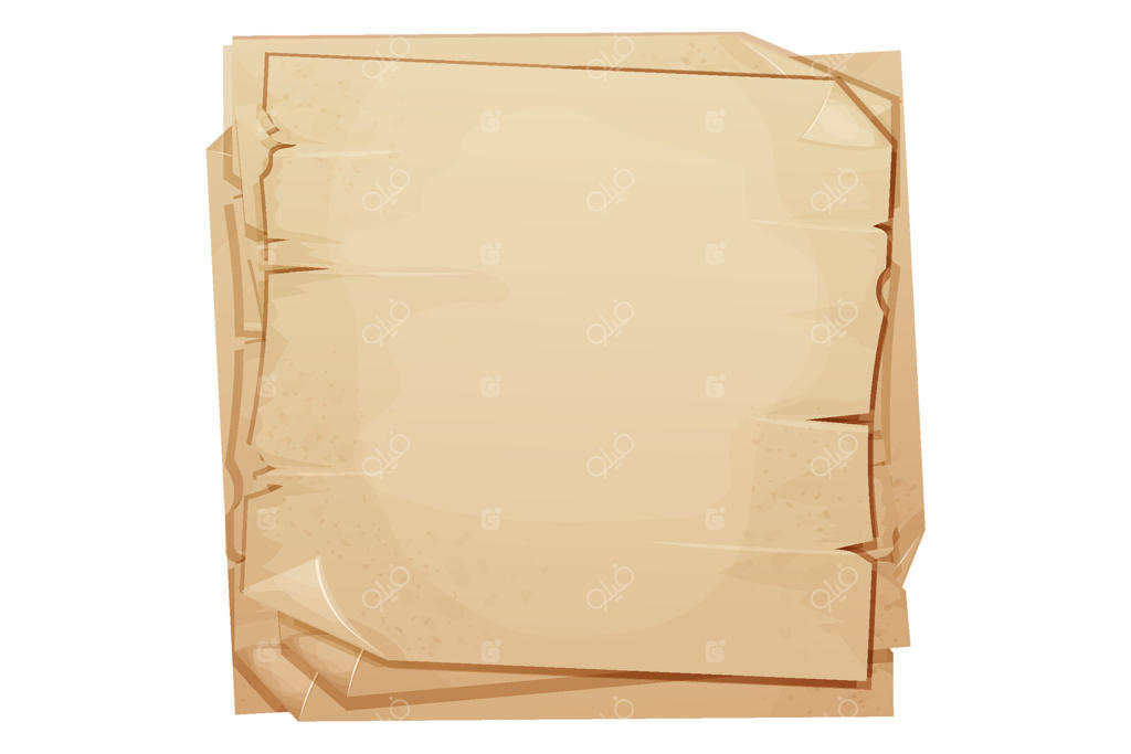 طومارهای قدیمی کاغذی، صفحه، سطح کاغذ کهنه، نقشه، کتاب خالی در پس‌زمینه سفید. سندهای باستانی تاریخی.