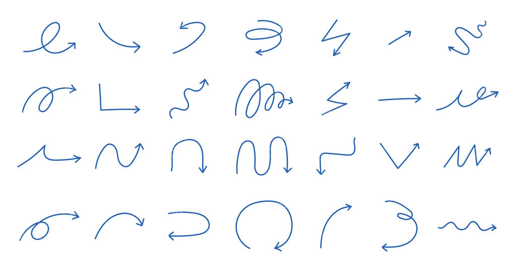 فلش‌های دست‌کشیده، مجموعه‌ای از فلش‌های طراحی‌شده
