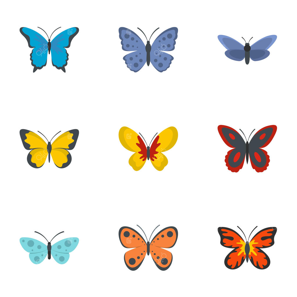 مجموعه آیکون کرم طوقه‌بر با سبک تخت