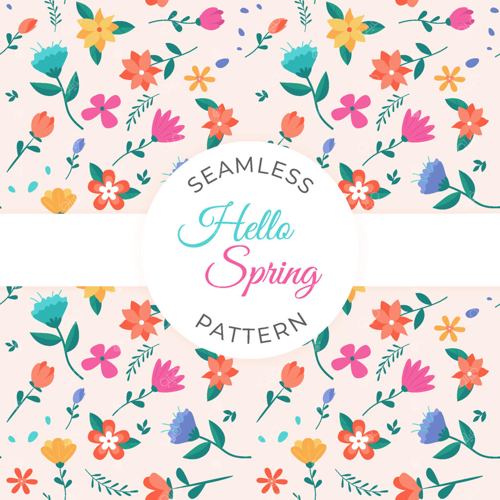 طرح گل بهاری یکپارچه