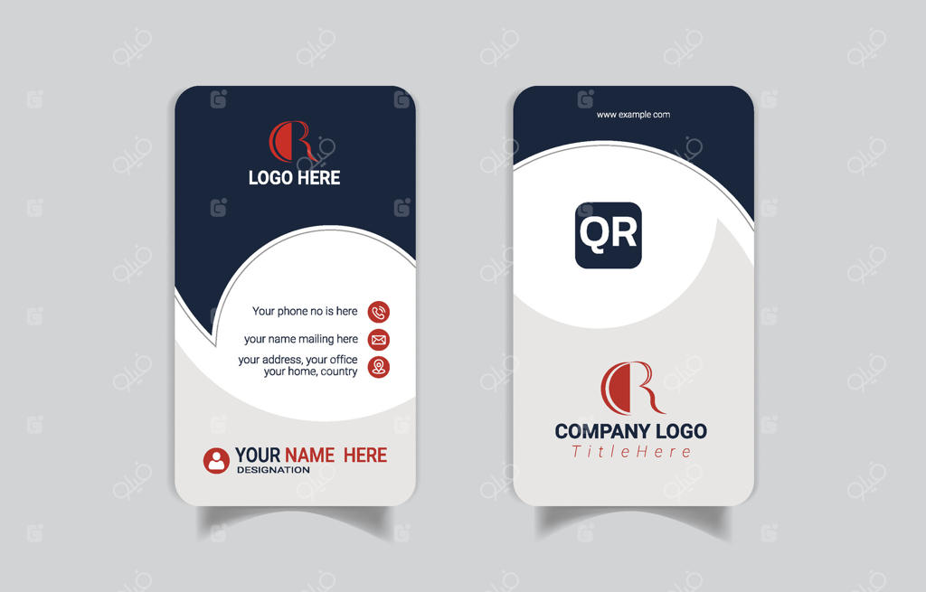 کارت ویزیت عمودی خلاقانه و شرکتی