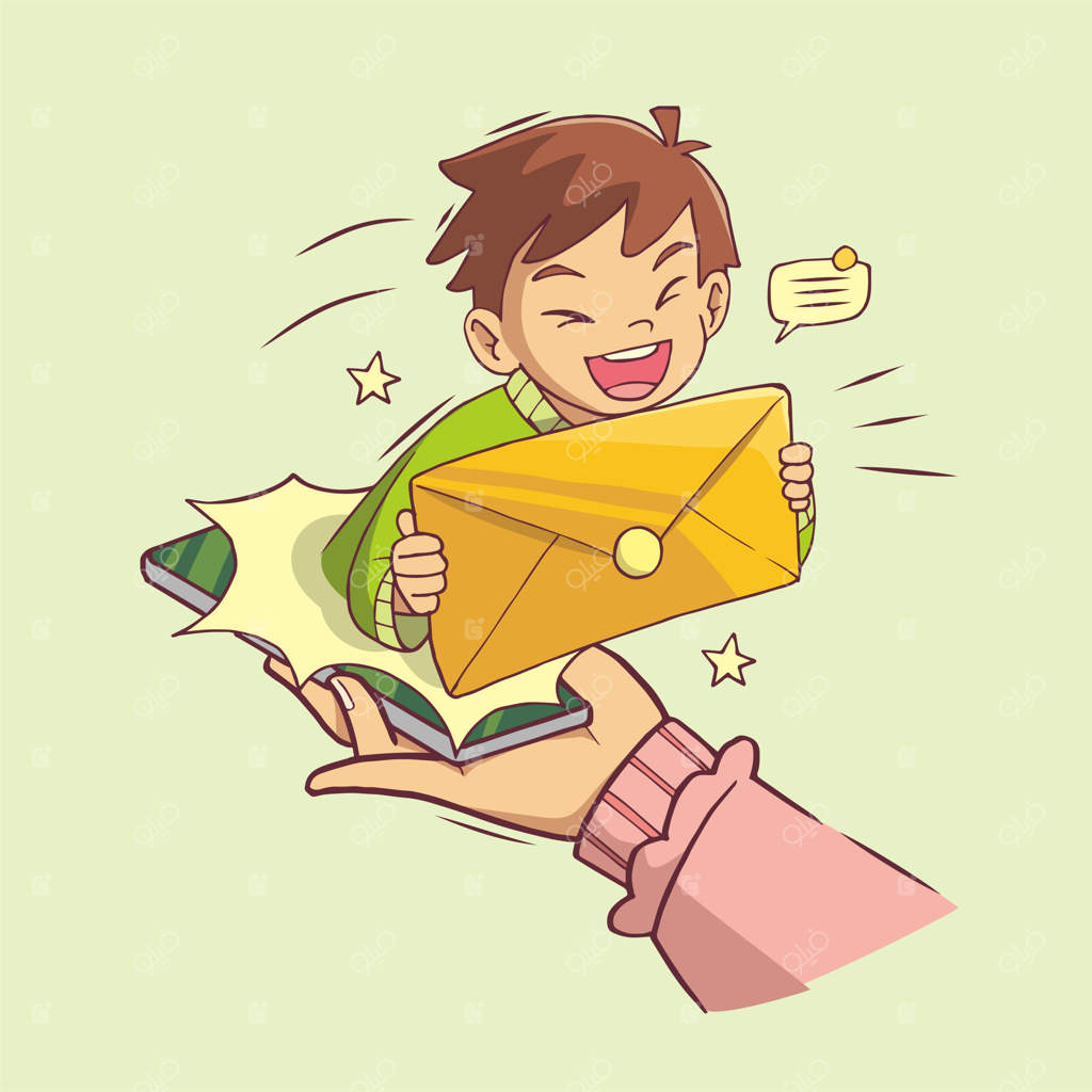 مردی از گوشی ظاهر می‌شود و پیام می‌فرستد. هنر دستی و خلق شده