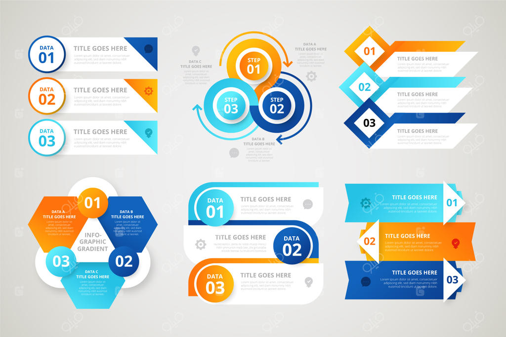 عناصر گرادیانت در اینفوگرافیک
