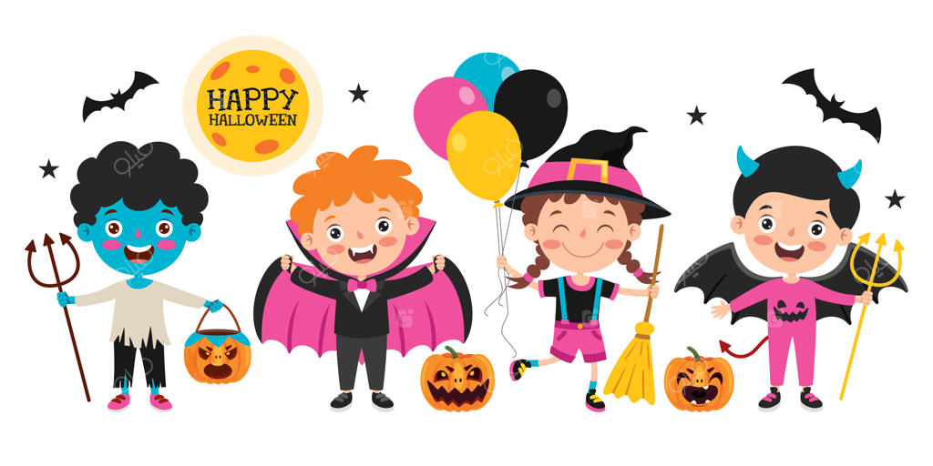 طراحی هالووین با شخصیت کارتونی