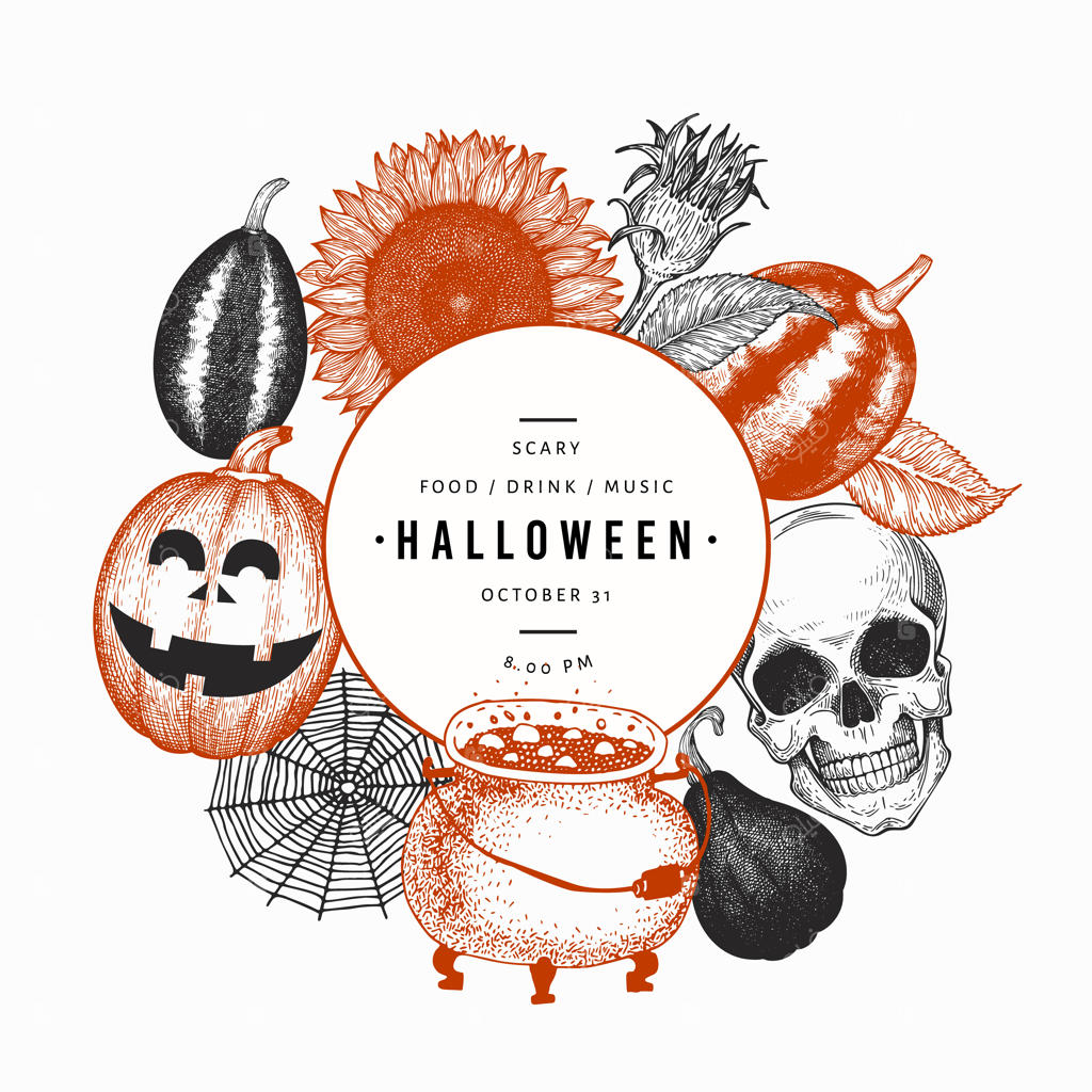 قالب پوستر هالووین