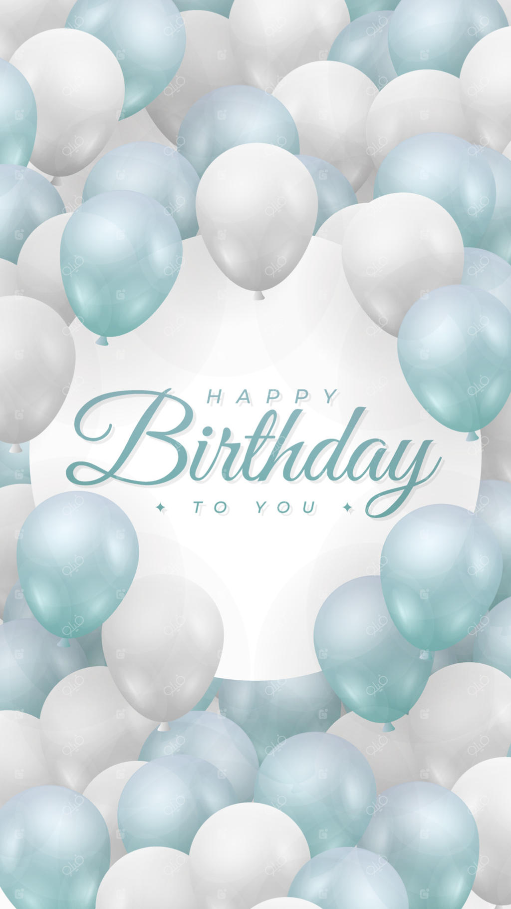 کارت تولد با رنگ سبز فیروزه‌ای، طراحی پس‌زمینه‌ای شاد و تبریک تولد . پس‌زمینه‌ای ساده و تمیز برای جشن تولد . کارت تبریک تولدت مبارک