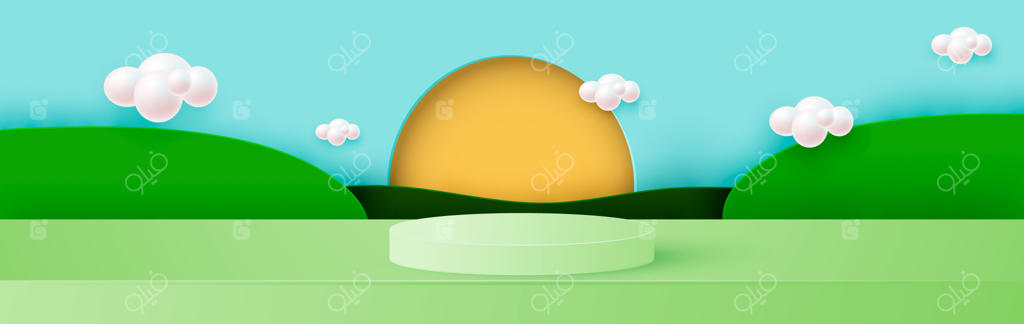 پس‌زمینه تعطیلات شاد عید پاک: طراحی جذاب با عناصر دکور سه‌بعدی خرگوش و تخم‌مرغ‌های سرامیکی. بنر، پوستر وب، کاور بروشور شیک، کارت تبریک. تصویرسازی وکتوری