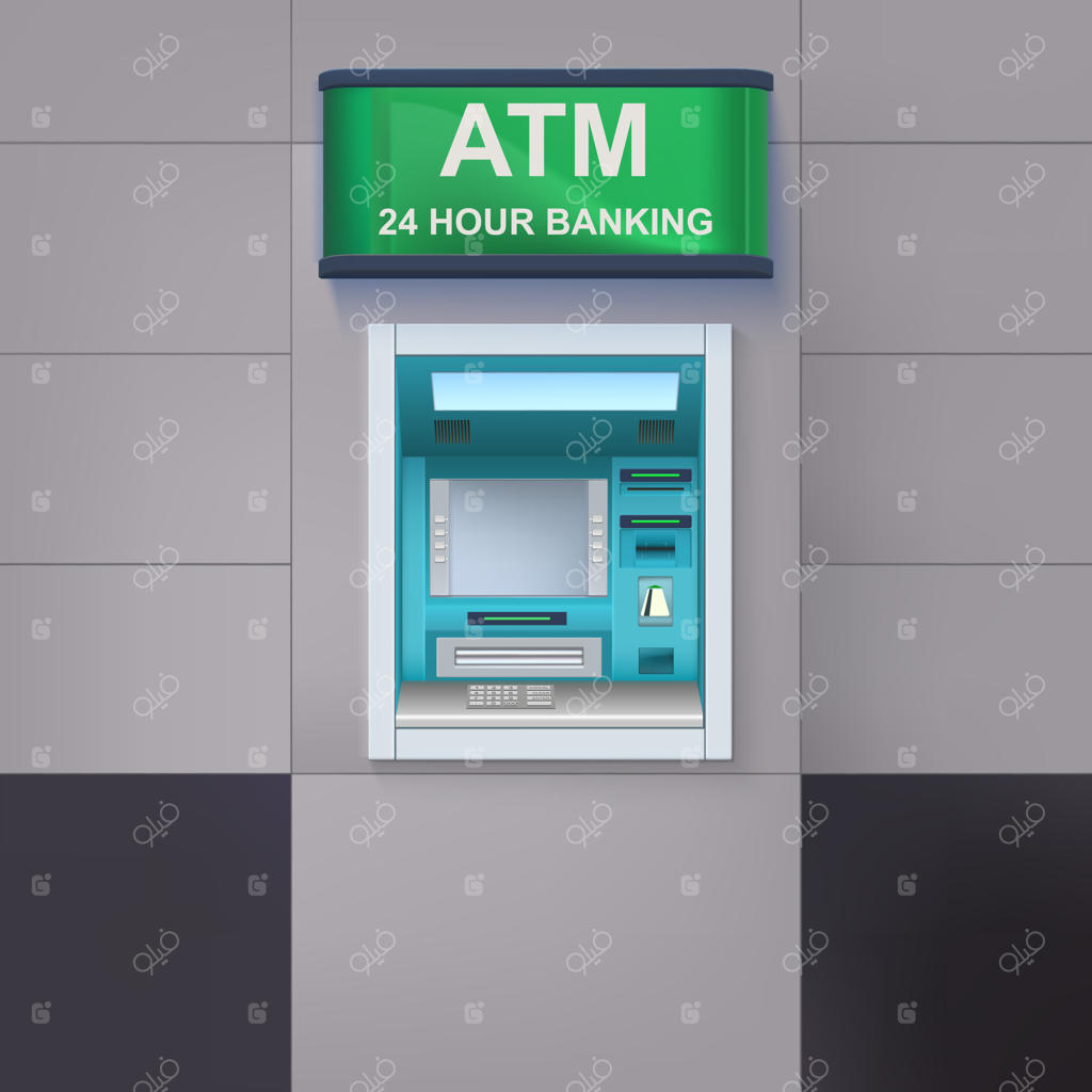 ماشین خودپرداز با جعبه نورانی