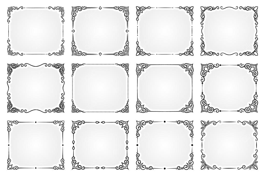 بسته قاب‌های تزئینی دست‌کشیده
